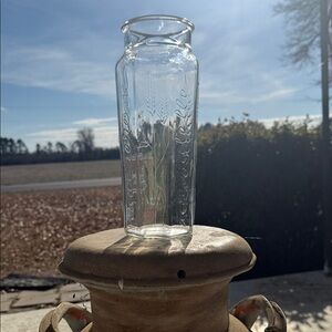 Vintage Clear Glass Storage pasta  Jar